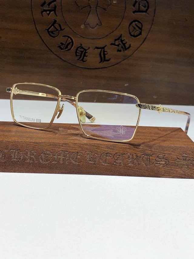高档纯钛眼镜chrome Heart 方正百搭款 厚边设计质感满分 Ch8 Size:55-17-149