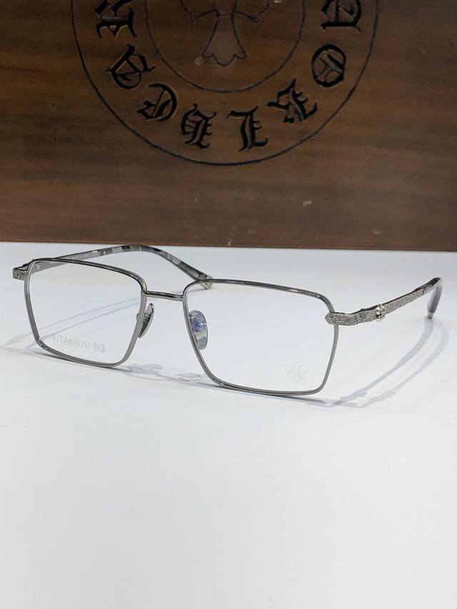 高档纯钛眼镜chrome Heart 方正百搭款 厚边设计质感满分 Ch8 Size:55-17-149
