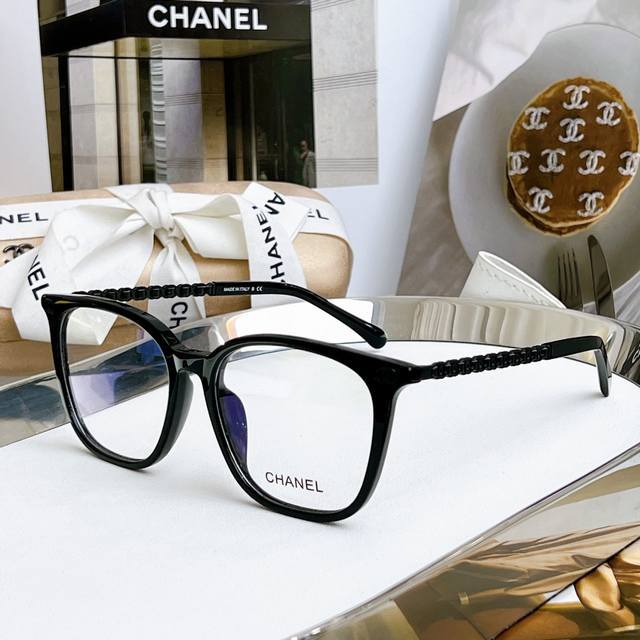 Chanel 24Ss开春新品 独家小框编制羊皮镜腿眼镜框 Mod 3 Size 52口18-