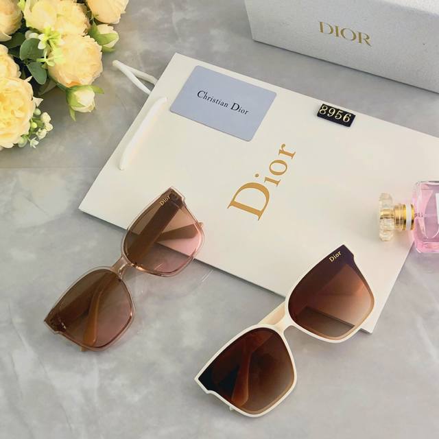 Dior2024新款墨镜女韩版高级感圆脸显瘦大框夏季防晒遮阳ins太阳镜潮