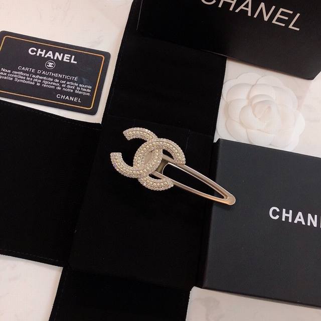 Chanel 香奈儿新款 双c发夹正品3000+元 专柜一致黄铜材质