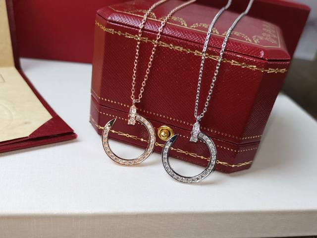 Cartier 卡地亚 满钻钉子项链 背部抛光处理 专柜一致 精选亚金材质电镀18K厚金 超美