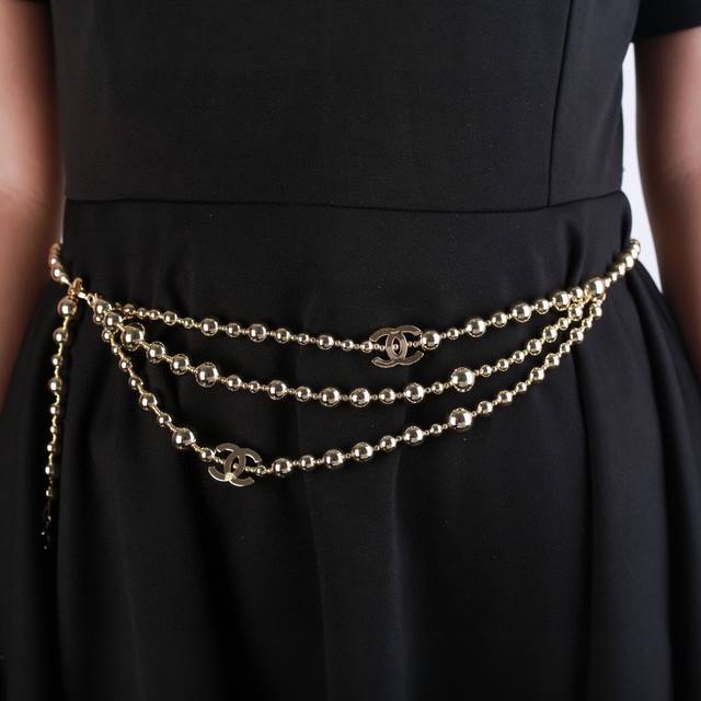 小香 Chanel 新款腰链 专柜同步上市 双c 腰链精工打造原版一致黄铜材质