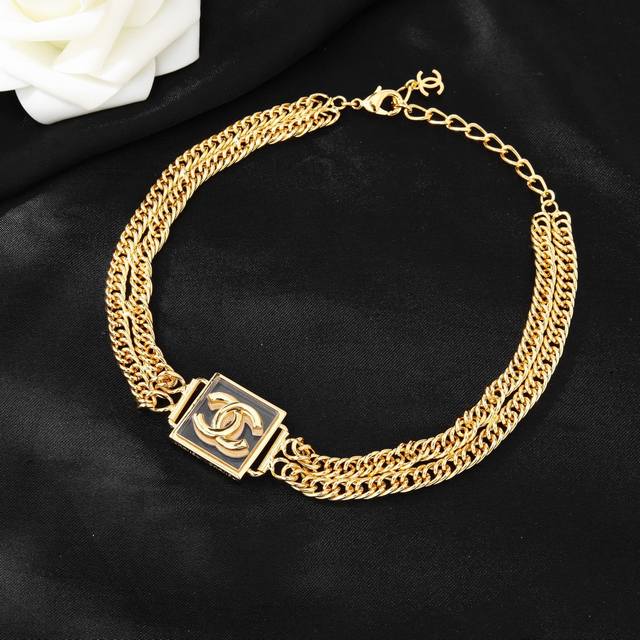 小香 Chanel 新款项链 专柜同步上新 双c颈链 精工打造原版一致黄铜材质
