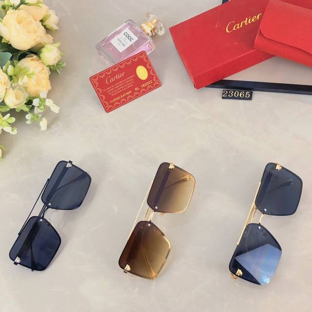 Cartier新款男女太阳镜 时尚潮流休闲墨镜 驾驶出游太阳眼镜