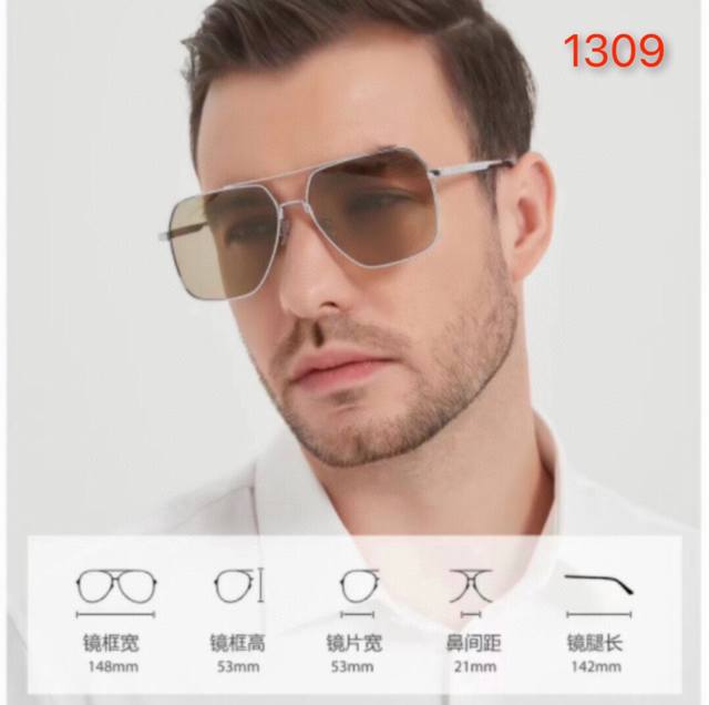Gucc*韩版时尚大框墨镜网红同款百搭太阳镜男士驾驶防紫外线太阳眼镜1309