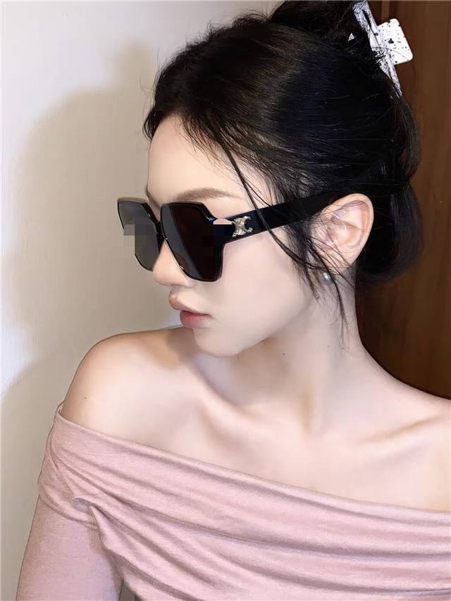 Celin*夏季新款潮流大框显瘦墨镜欧美时尚百搭太阳眼镜个性遮阳眼镜