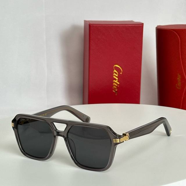 Cartie* 卡地*一比一 Model Ct0415S，Size：55口18-140 品牌标志性极强的珍贵太阳眼镜，全框板材金属材质，独特风格，魅力逼人的电镀