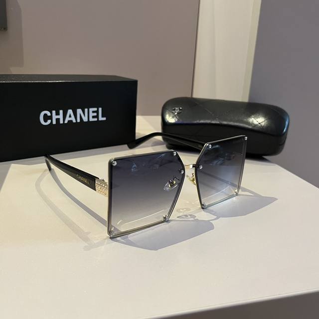 Chanel香奈儿防晒太阳镜，时尚欧美风遮掩镜，遮阳镜