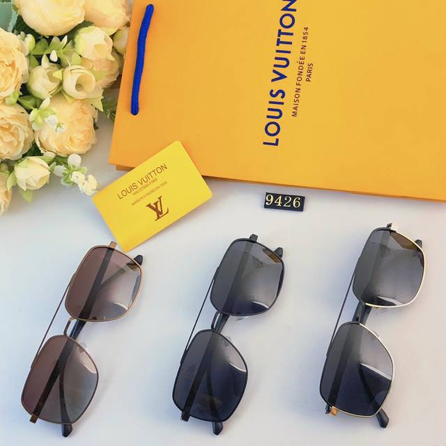 Louis Vuitto*新款个性高清偏光防紫外线太阳眼镜男士墨镜新款司机开车驾驶眼镜