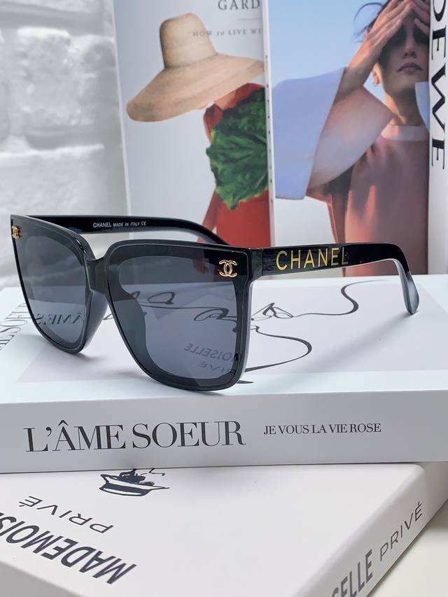 Chanel香奈儿 墨镜女款2024新款高级感显脸小防紫外线时尚潮流小香风眼镜太阳镜