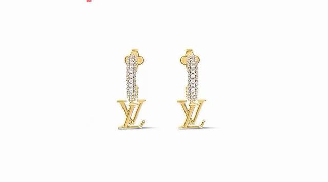 Louis Vuitton 路易威登 Lv字母耳钉 原单货 专柜一致黄铜材质 火爆款出货 个人超级喜欢[害羞] 设计独特 美女必备