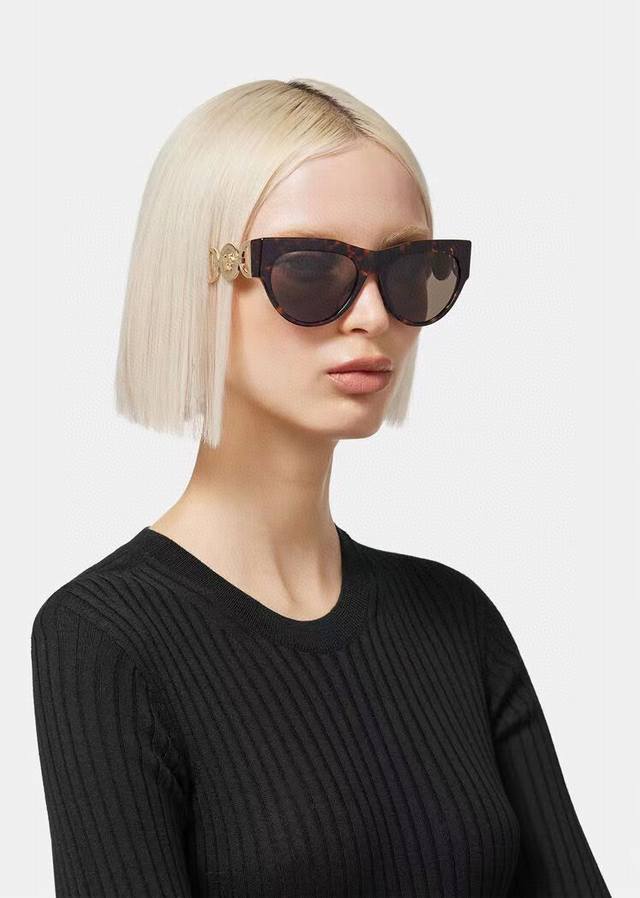 Versace范思哲 2024新款 男女通用潮流爆款 太阳眼镜帅气外观防紫外线墨镜男女款韩版时尚潮流明星同款