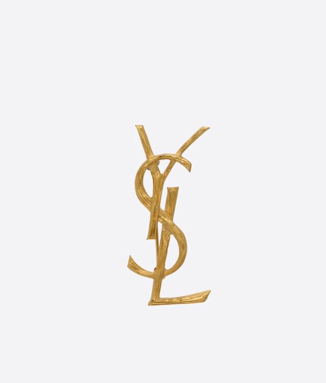 Ysl Yves Saint Laurent 圣罗兰胸针 精镶单排钻 高端大气 完美比例 超级百搭