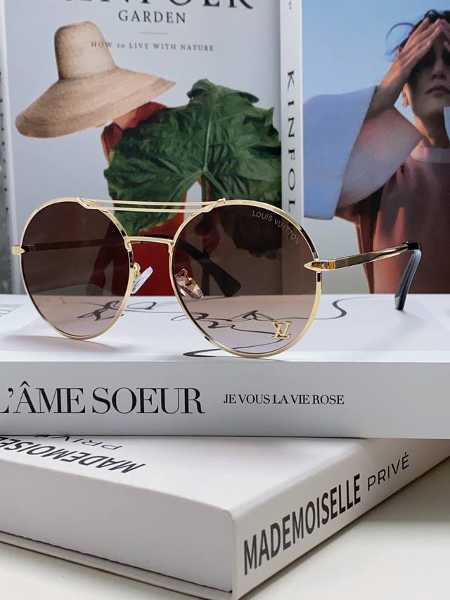 Lv路易威登 2024新款 太阳眼镜复古潮酷 墨镜高品质高质感金属圆框 男女通用