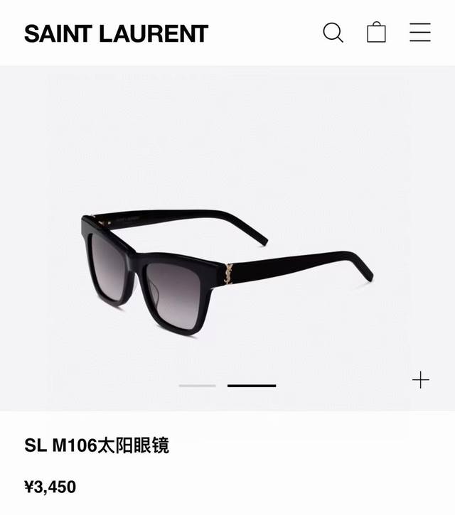 Saint Lauren*T Model:Sl M106 Size:52口18-145